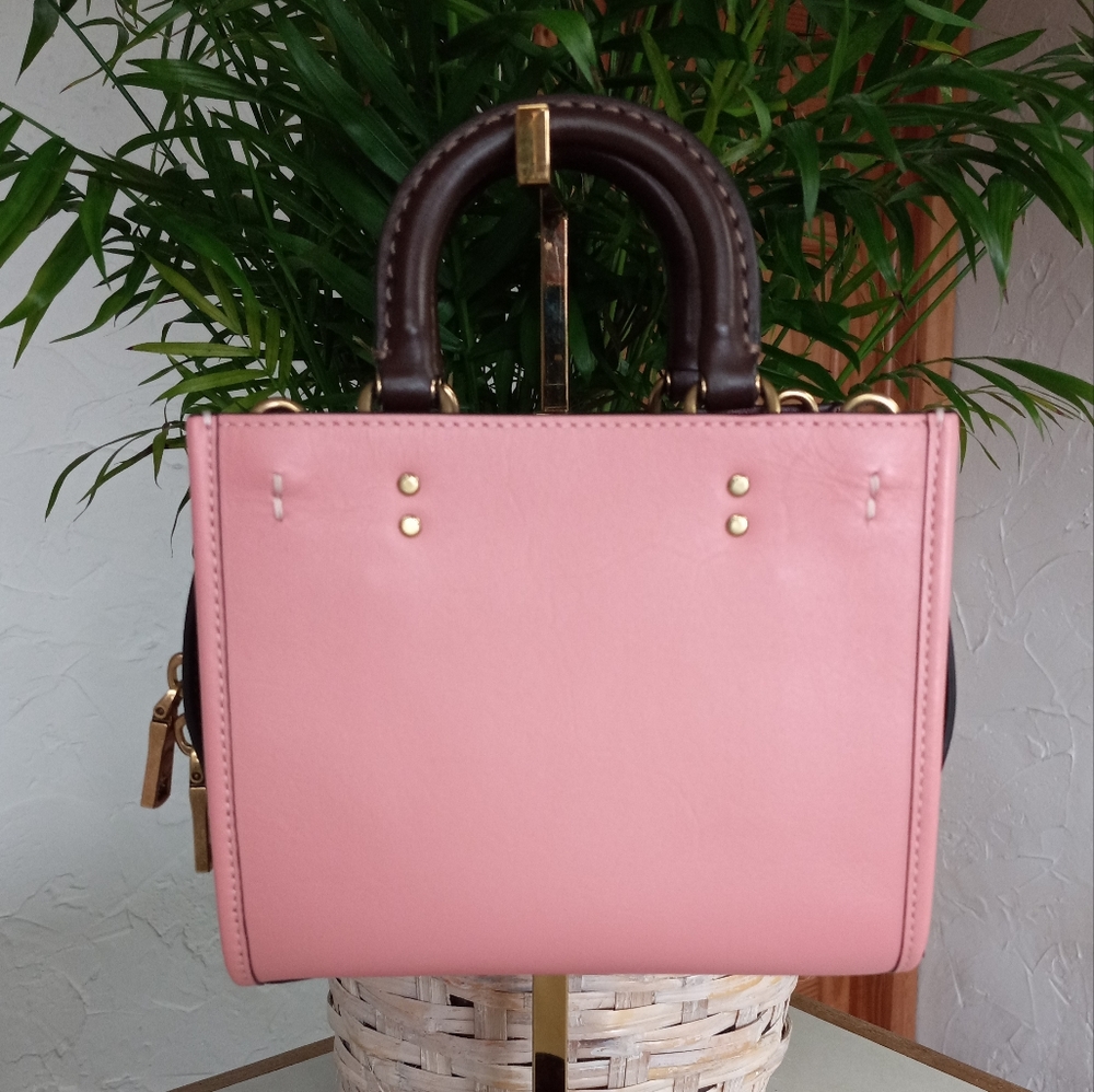 Coach Rogue 17, 2 way Tote with Shoulder Strap Pink Leather - Picture 6 of 11